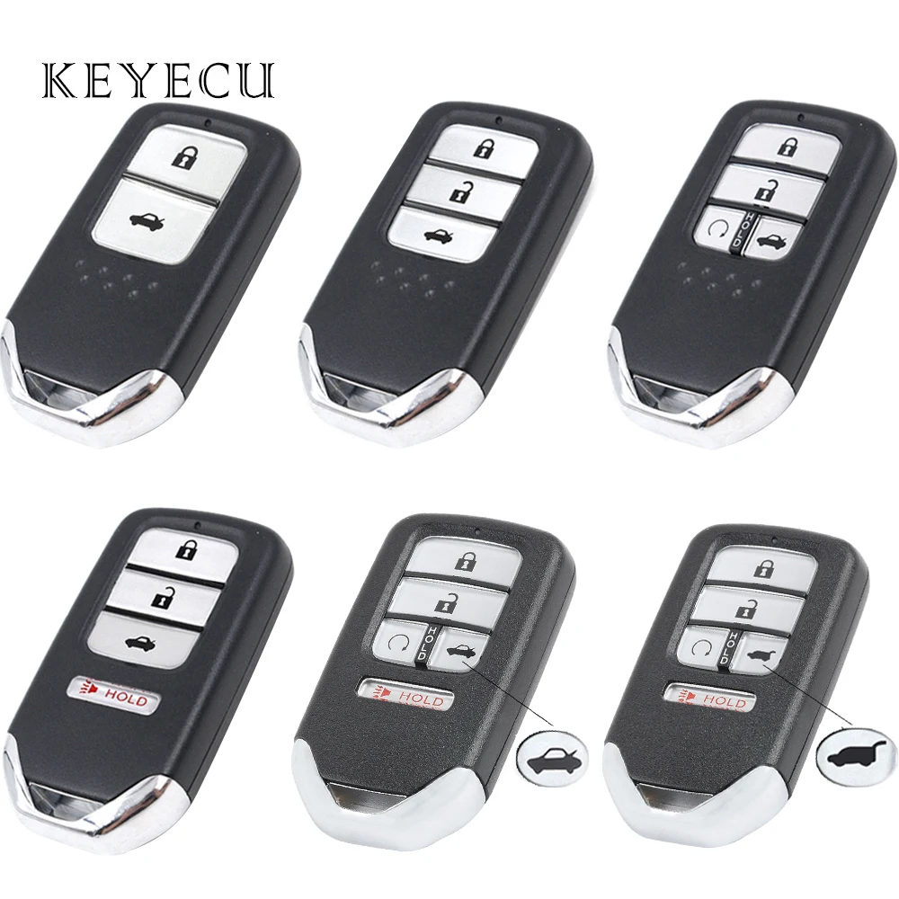 

Смарт-чехол Keyecu для автомобильного ключа с дистанционным управлением, чехол для 2/3/4/5 кнопок со вставным лезвием для Honda Civic