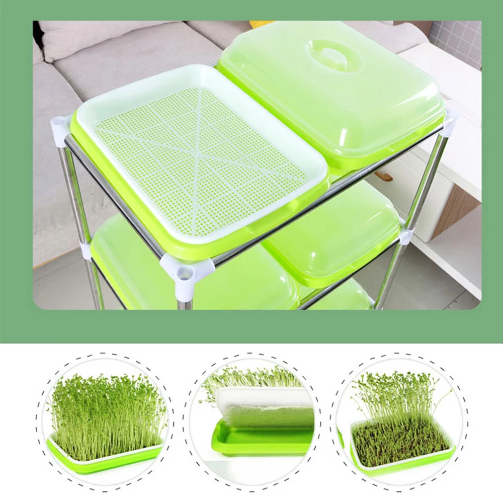 

Sprout Vegetable Planting Tray Moisturizing Nursery Pot Cultivate Bean Sprout Vegetables Wheat Seedlings Increase Survival Rate