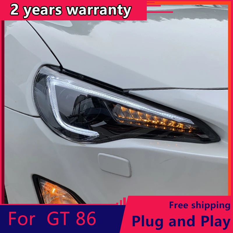 

Car Styling for FOR Toyota FT GT 86 FT86 GT86 Subaru BRZ 2012-2018 Headlights LED Headlight DRL Lens Double Beam