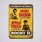 1979 Рокки Бальбоа против Аполлона Кредо винтажный вид жестяной знак металлический Плакат Металлический Декор настенный знак плакаты