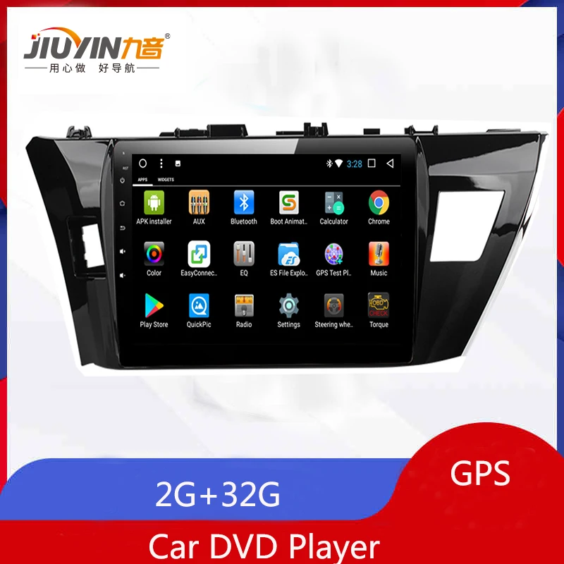 JIUYIN Android 7 1 автомобильный dvd плеер для Toyota Corolla 2014 2015 2016 gps навигация Радио