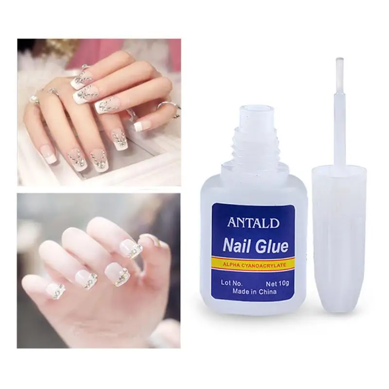 10g Fast Drying Nail Art Glue with Brush False Nails Glitter Rhinestones 3D Decoration Sticking for UV Polish Gel TSLM2 | Красота и