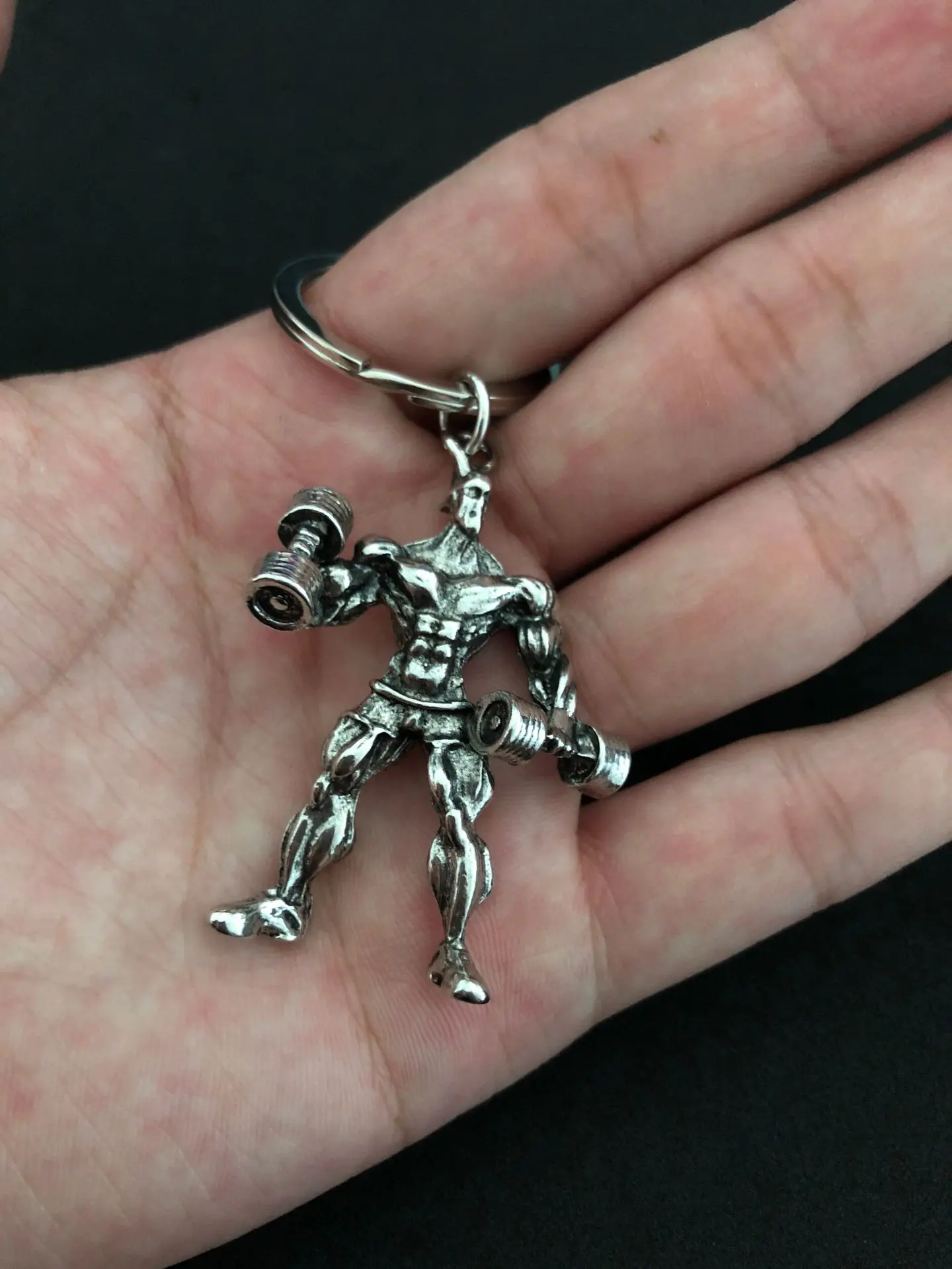 Брелок для гантелей тяжелой атлетики мужской кошелек сильного фитнеса и