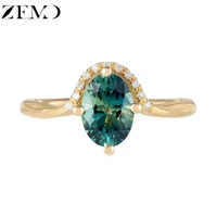 zemo womens gold crystal rings with green cubic zirconia simple design finger ring knuckle jewelry engagement accessory mujer