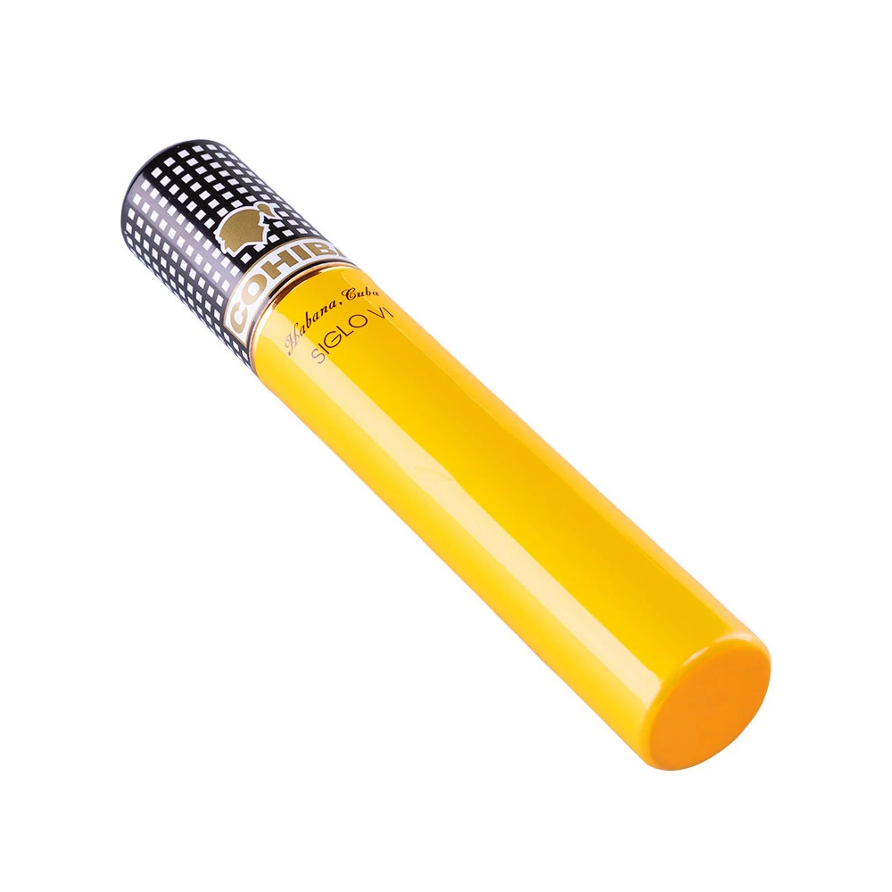 Алюминиевая трубка для сигары одной портативный дорожный хьюмидор Карманный