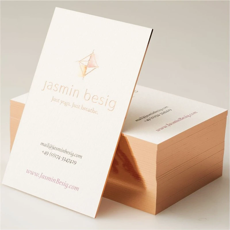 100/200pcs Custom white cards Bronzing Gold Edge Business Cards 700gsm CoatedPaper Double Side Printing Visit Card
