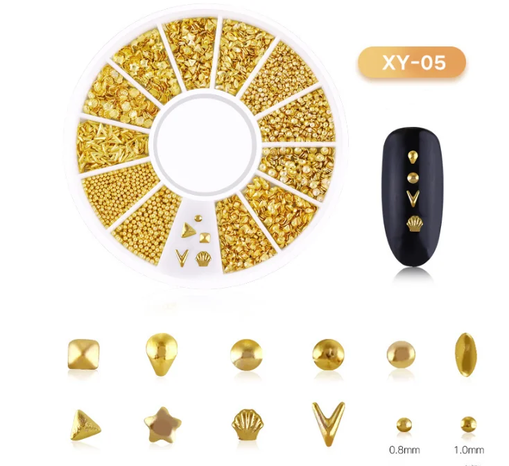 Заклепки Блестящие для ногтей металлические украшения/звездное небо шпильки