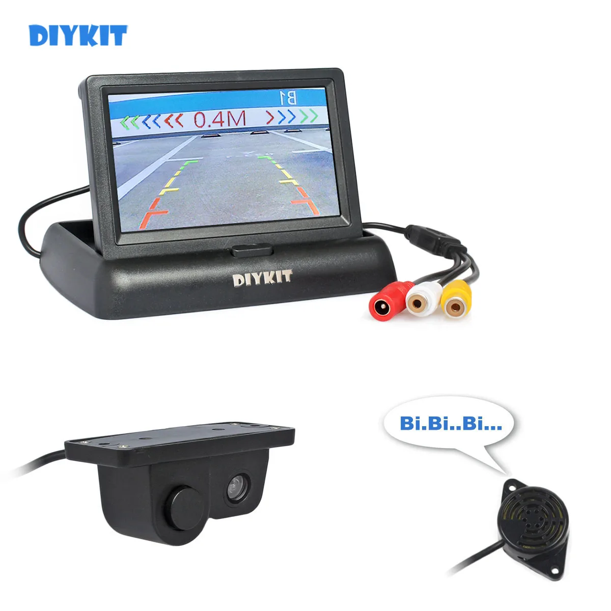 DIYKIT 4 3 "складной цветной TFT ЖК монитор заднего вида автомобильный +