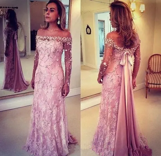 

Платье для матери невесты, с рукавами, V-образным вырезом