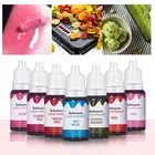 6 шт.лот 10 мл пищевой краситель Гель жидкий пигмент для блеска для губ база Diy пищевой краситель для губ эпоксидная слизь водное масло двойное назначение