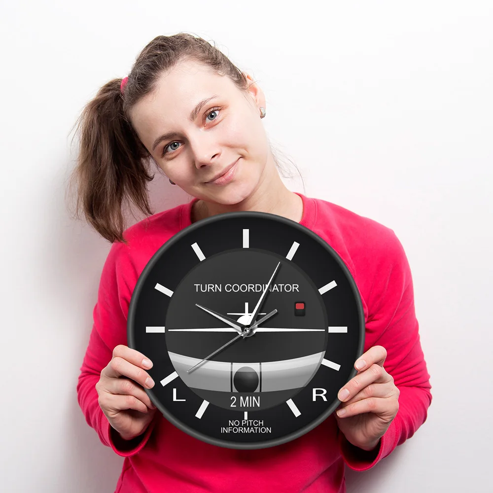 Авиационные классические бесшумные настенные часы не тикающие в стиле пилота