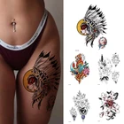 Временная татуировка в этническом стиле-полинезийский бык маорийский, наплечная рука черного цвета для мужчин и женщин