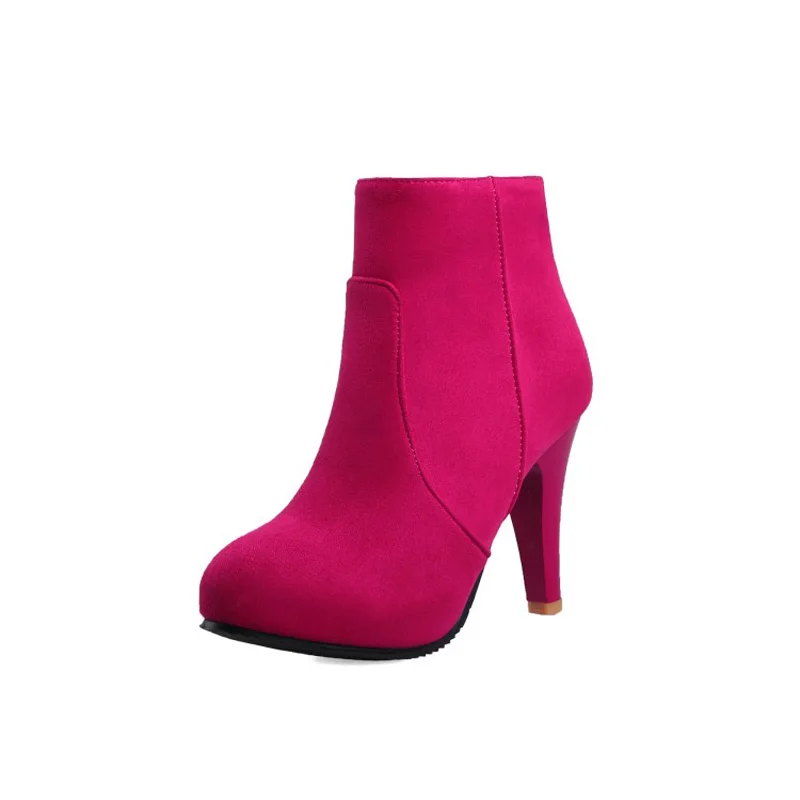 

Больших размеров; Женская обувь; Ботильоны для женщин; Женская Ботинки зимняя женская обувь с круглым носком Боковая молния