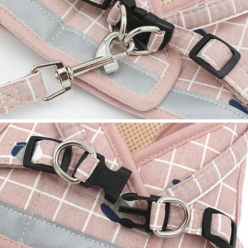 

Dog Pet Harnesses Vest Soft Mesh Dog Harness Breathable Puppy Vest Reflective Walking Running Lead Leash Set Dogs Supplies New
