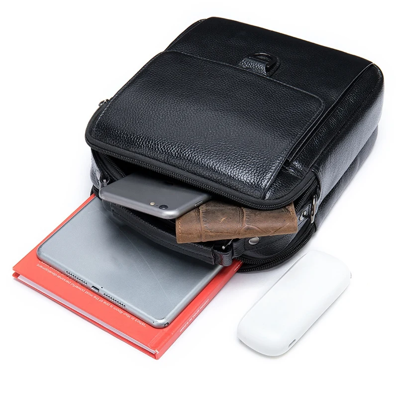 Кожаный мужской дизайн Повседневная сумка на плечо сумка-клатч из воловьей кожи