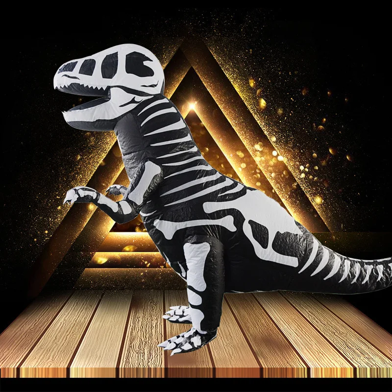 T Rex Велоцираптор надувной костюм талисмана для косплея вечеринки тирано саурио