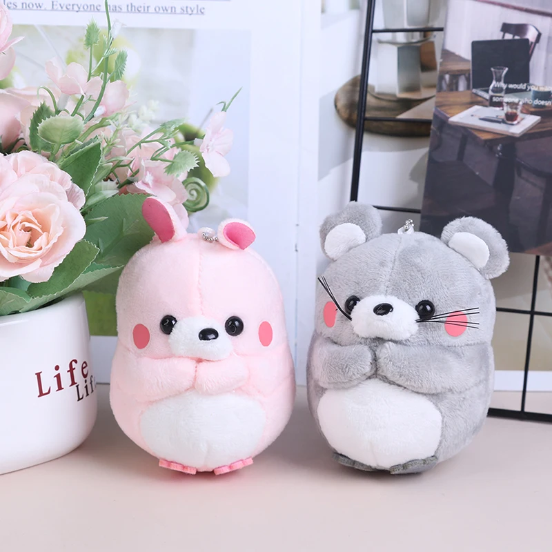 

1pc Lovely Plush Toy Soft Stuffed Cartoon Animal Dog/Rabbit/Marmot/Bear Keychain Bag Pendant Doll Kid Christmas Gift