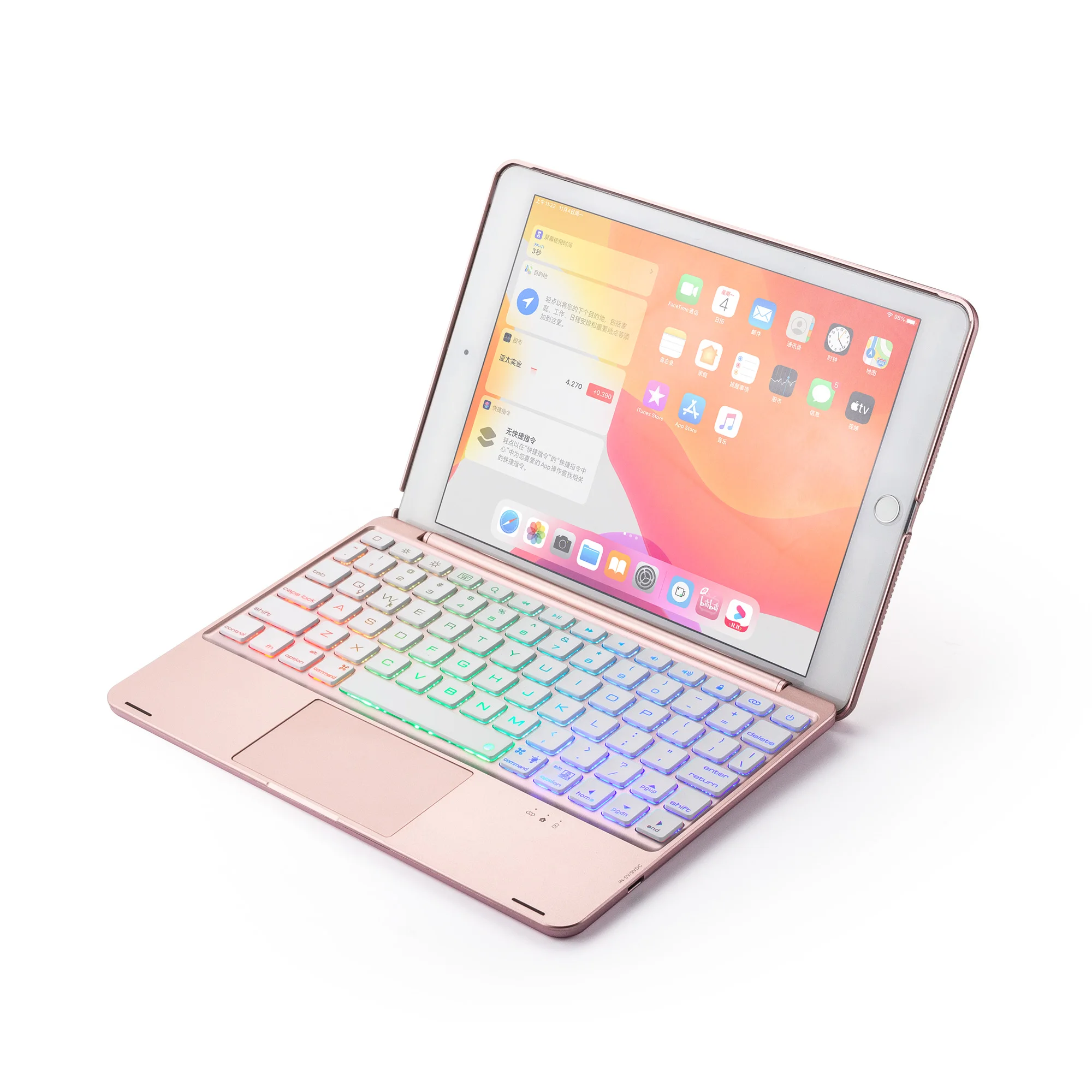 Беспроводной Bluetooth клавиатура Обложка для Ipad Air12 Pro9.7 2017 2018 Новый Ipad9.7 алюминиевый