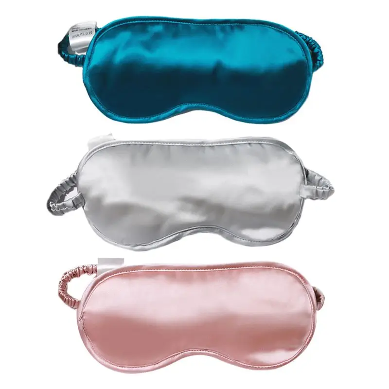 Женская двухсторонняя маска для сна из искусственного шелка с блочным