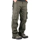 Брюки-карго мужские повседневные, тактические штаны, много карманов, стиль милитари, прямые Слаксы, брюки полной длины, верхняя одежда