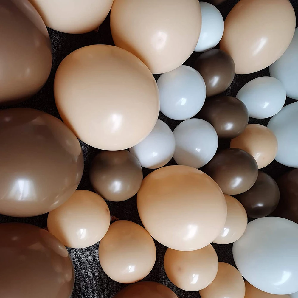 123 шт./компл. кофейно коричневые воздушные шары из латекса для дня рождения