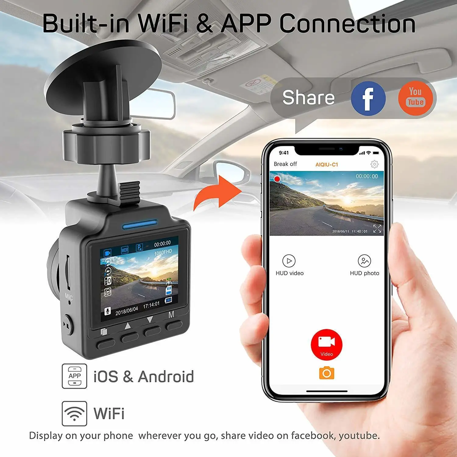 

Mini Dash Cam CAR DVR Car Video Recorder Vehicle Black Box Camera