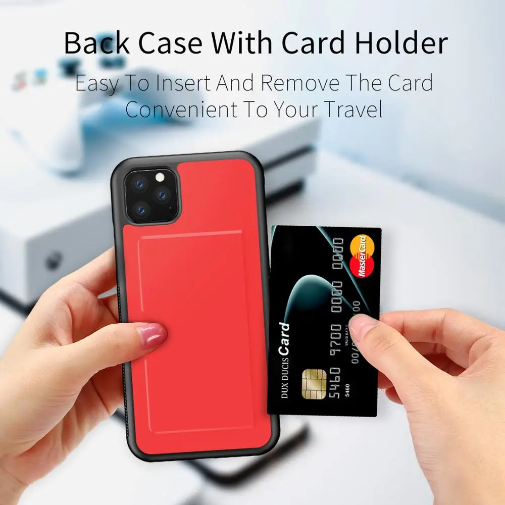 DUX DUCIS PU кожаный чехол для карты для iPhone 11 Роскошный кошелек карта задняя крышка для iPhone 11 Pro Max противоударный чехол Funda