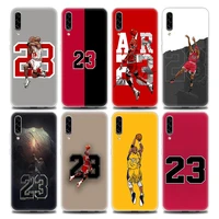 sports brand 23 clear phone case for samsung a70 a70s a40 a50 a30 a20e a20s a10 a10s note 8 9 10 plus soft silicon