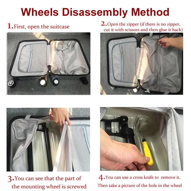Luggage wheel replacement aircraft password box wheel wheel aircraft wheel caster repair shock absorption 20 inch 26 inch