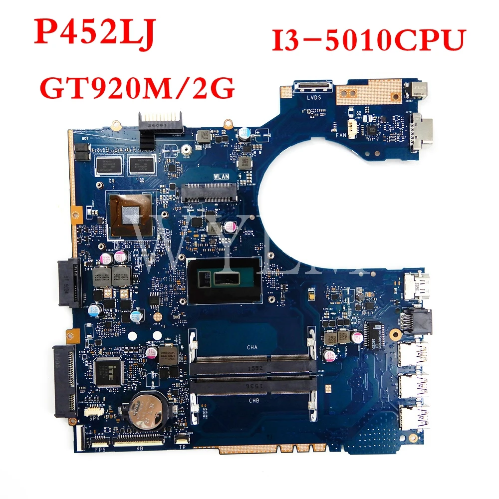

Материнская плата P452LJ I3-5010CPU GTX920M/2GB REV2.1 для ASUS P452L P452LJ P452 DDR3, материнская плата для ноутбука, 100% портов, протестирована, бесплатная доставка