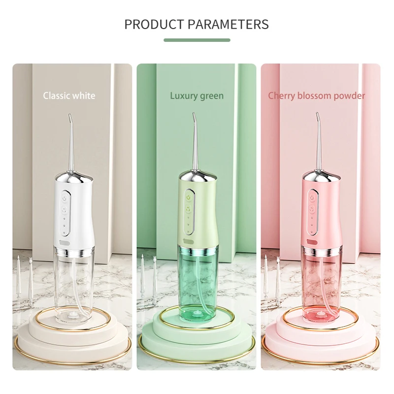 

Waterfloss Water Flosser Small Cordless Water Pick Teeth Cleaner Dental Oral Irrigator with USB Rechargeable Lithium Battery
