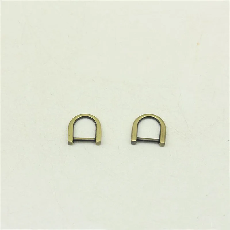 20Pcs 10mm Inner Dia Metal D Ring Removable Screw Hook Buckles for Bag Strap Clasps Keychain DIY Handbag Hardware Accessories