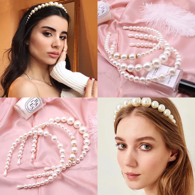 Женская повязка на голову с жемчугом 1 шт.| |