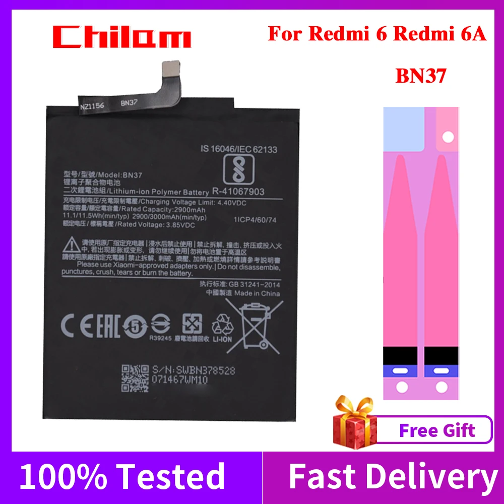 

Original Quality Phone Battery BN37 For Redmi 6 Redmi6 Redmi 6A A2 3000mAh Real Capacity For Xiaomi Redmi 6 Redmi6 Redmi 6A