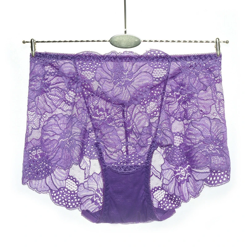 Женское сексуальное нижнее белье трусики с цветочным кружевом и эластичной