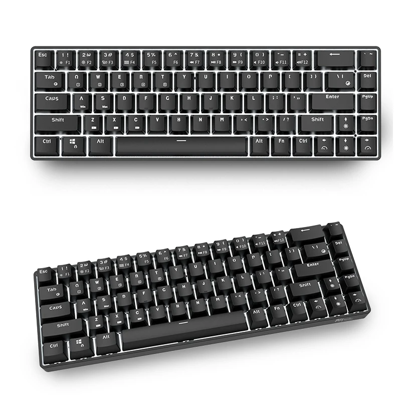 

RK855 Bluetooth Keyboard Portable Dual-Mode Mechanical Keyboard 86-Key Gaming Keyboard for Home Office