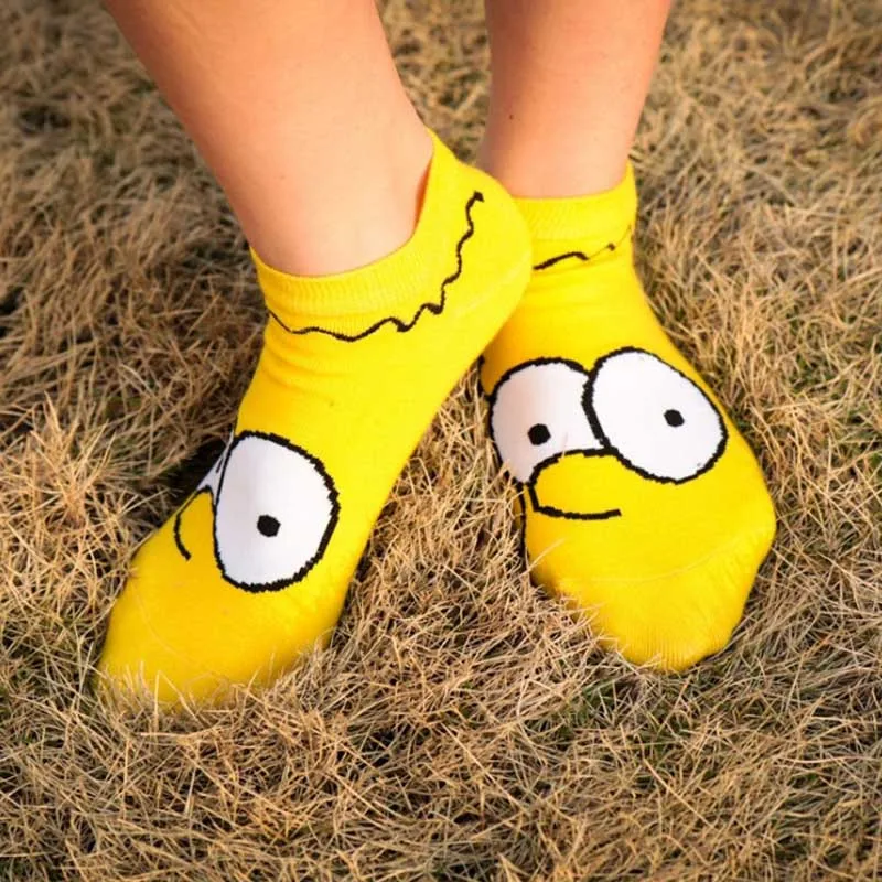 Женские Дышащие Короткие носки Chaussettes удобные прямые в стиле аниме для отдыха |