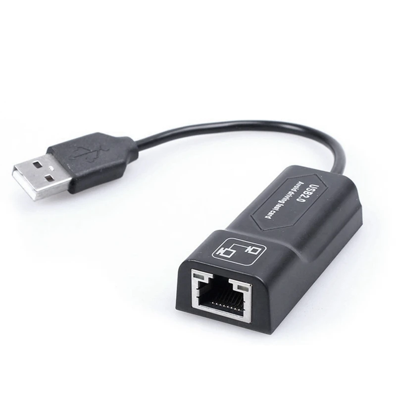 

External Network Card Adapter Drive Free USB 2.0 to Rj45 10/100Mbps Ethernet Lan Converter for Pc Tablet Laptop