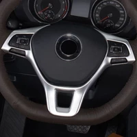 fit for golf 7 mk7 2014 2015 abs matte and carbon fiber car steering wheel button frame cover trim accessories car styling