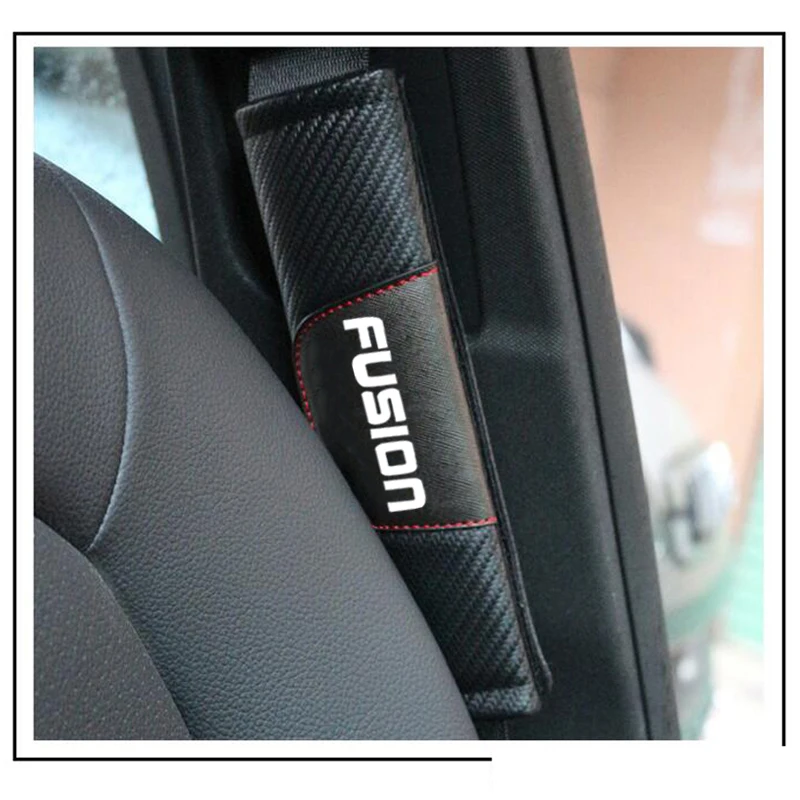 Для Ford Fusion Модный комплект из 2 предметов углеродного волокна Накладка для ремня