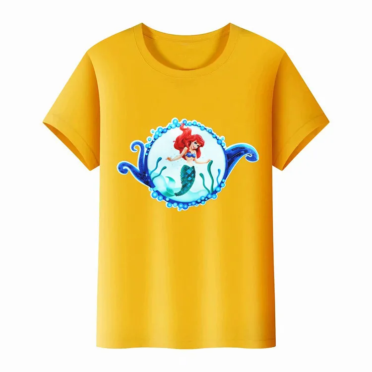 Детская одежда из чистого хлопка футболка для девочек новинка 2021 летний