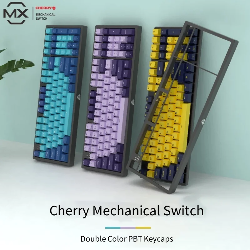 B16 Cherry Switch Mechanical Gaming Keyboard 96 PBT Keys USB Wired Anti-ghosting Blue Red Black Brown Switch For Game Laptop PC