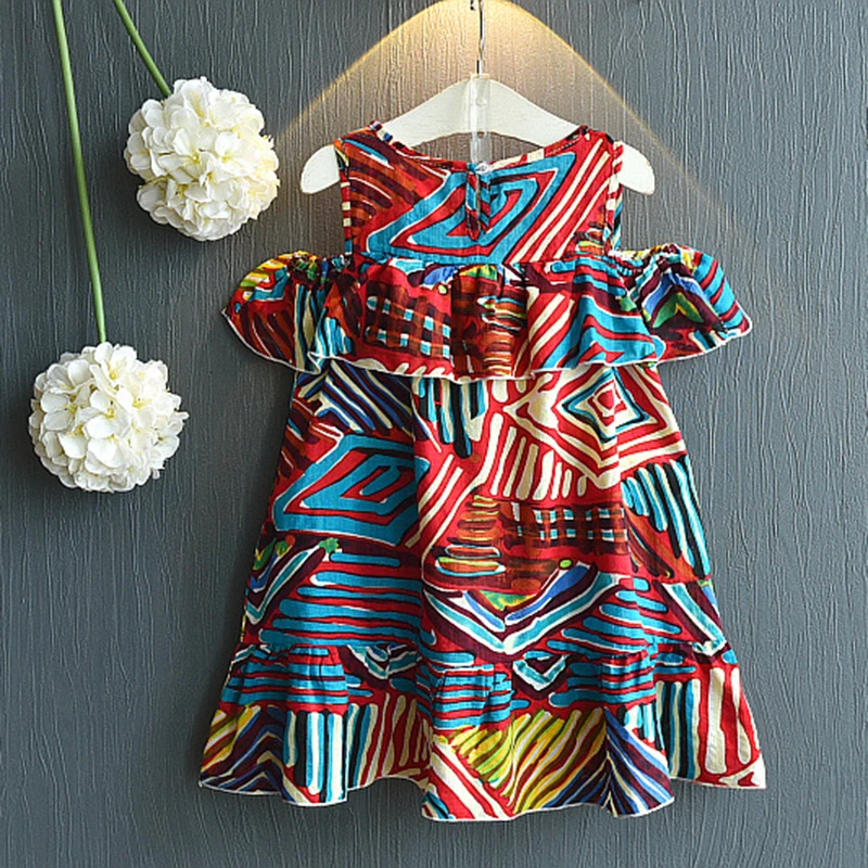 Nerlero Girls Dresses European Style Kids Dress for Pattern A Line Floral Fashion Children Clothing | Детская одежда и обувь