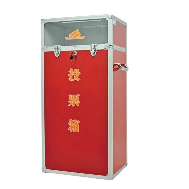 

Aluminum alloy lock portable red democratic conference election box ballot box