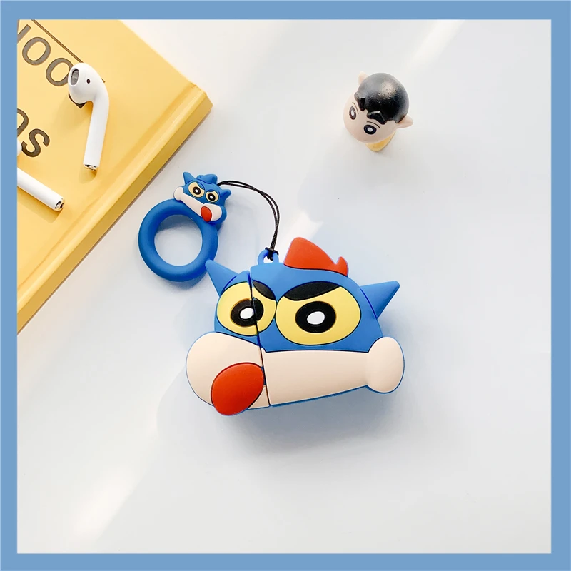

Cartoon Cute TOHATO Pink Crocodile Crayon Shin-chan wireless Bluetooth Headset Case For AirPods 3D Soft Silicone headset cover