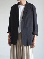 mens suit coat spring and autumn classic dark yamamoto style business fashion leisure loose large coat
