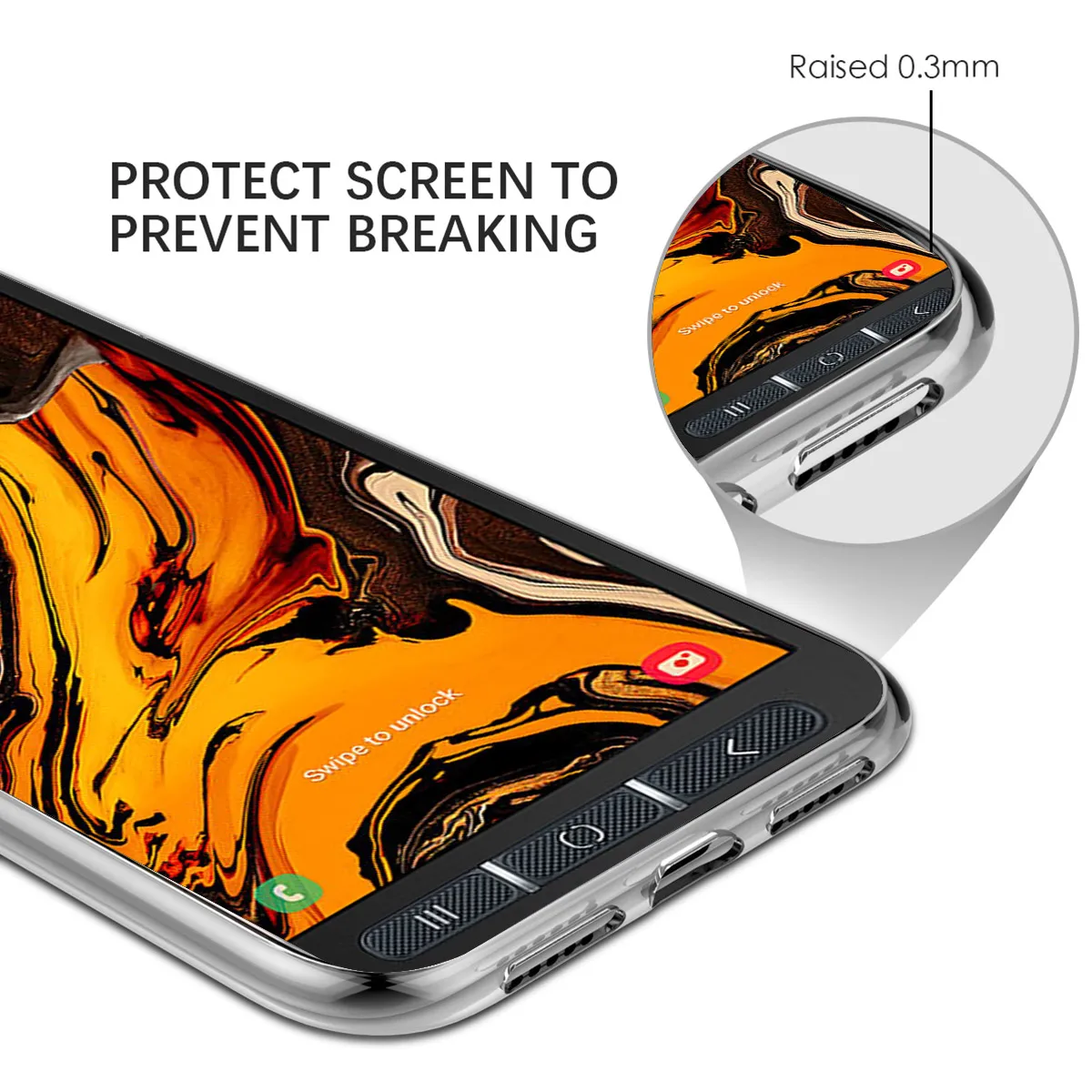 Для Samsung Galaxy Xcover 4S прозрачный тонкий мягкий ТПУ противоударный силиконовый чехол