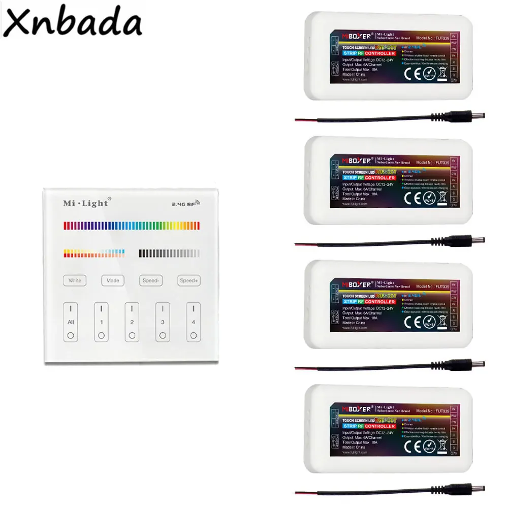 Mi светильник B4 RGB+ CCT сенсорная панель дистанционного управления 2,4G FUT039 RGB/RGBW/RGBWW светодиодный контроллер для светодиодной ленты светильник DC12-24V
