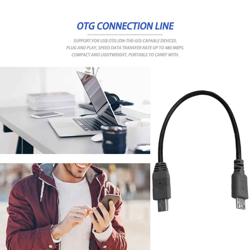20cm Micro USB to Mini OTG Cable Male Converter Adapter Data Charging 5-pin Extension | Электроника