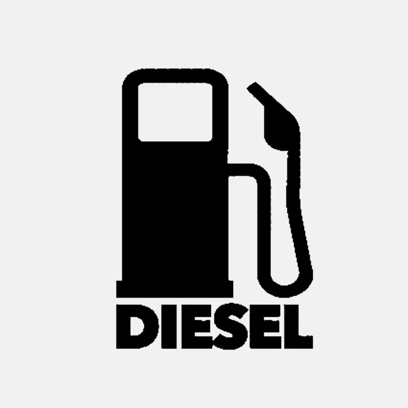 Виниловые наклейки на дизельное топливо черные/серебристые 8 см х 12 | Автомобили и